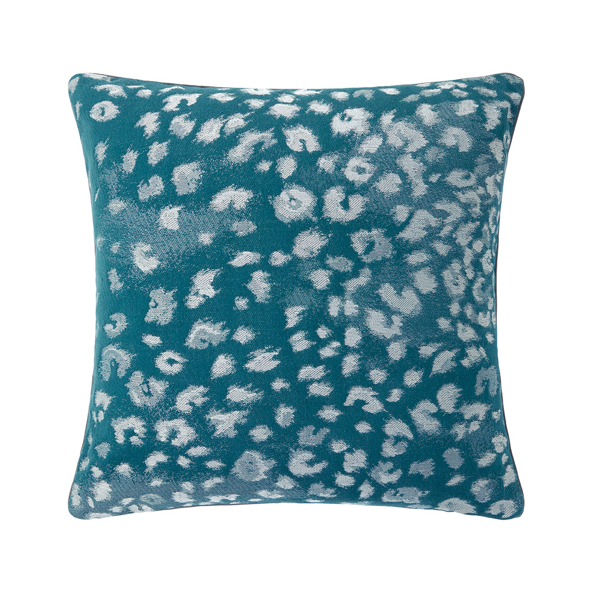 Yves Delorme - Housse de coussin en coton viscose bleu, Tioman