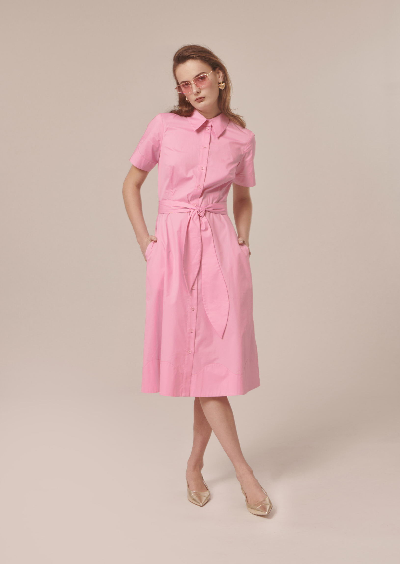 Robe Retronie-Blush en Coton