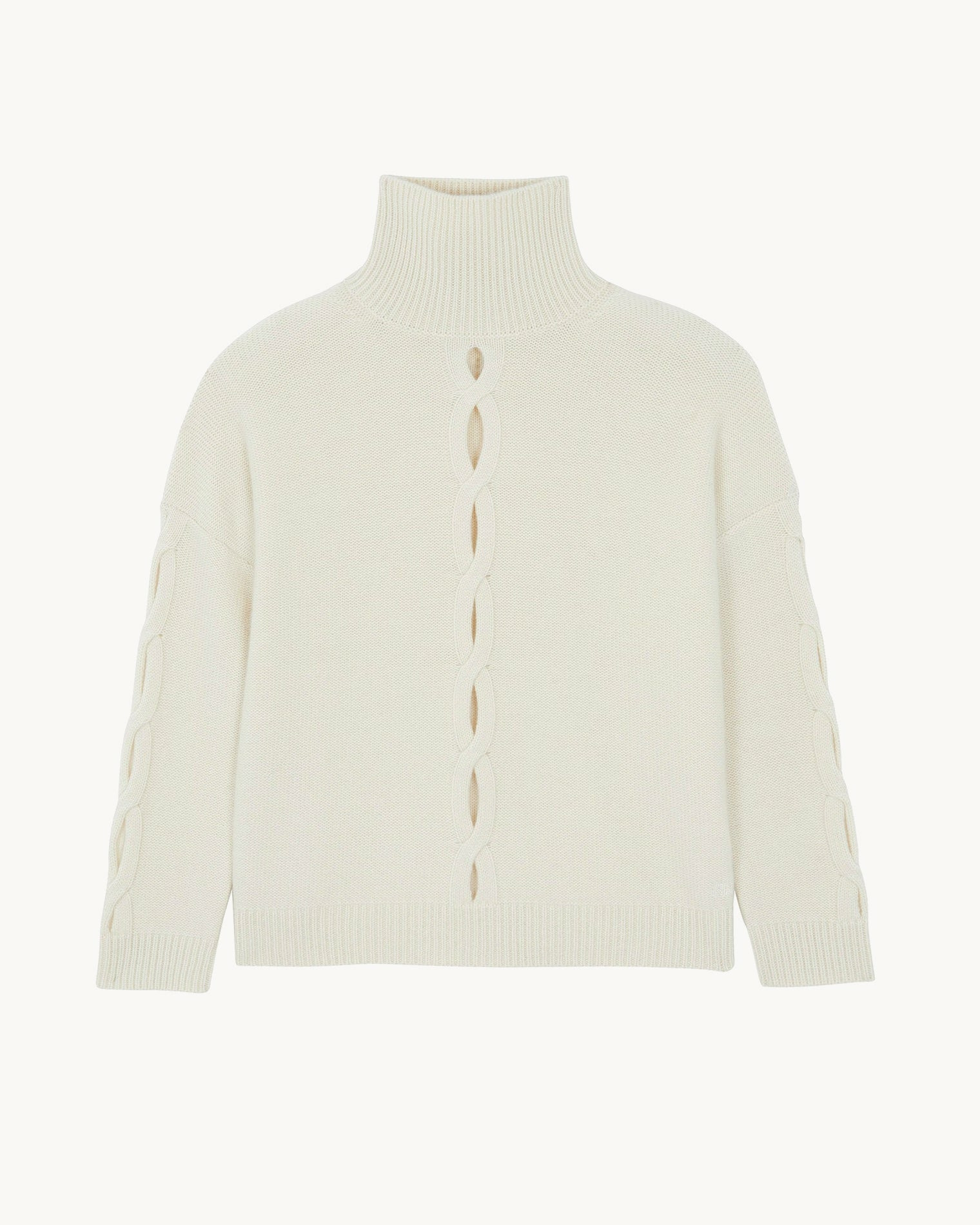 Pull Louane blanc vintage