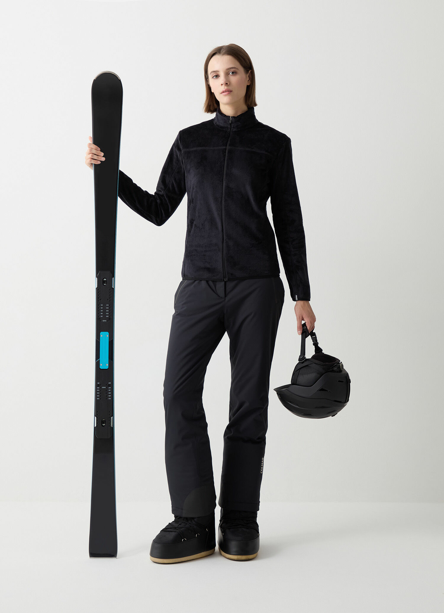 Polaire de ski effet ourson fermé par zip pleine longueur