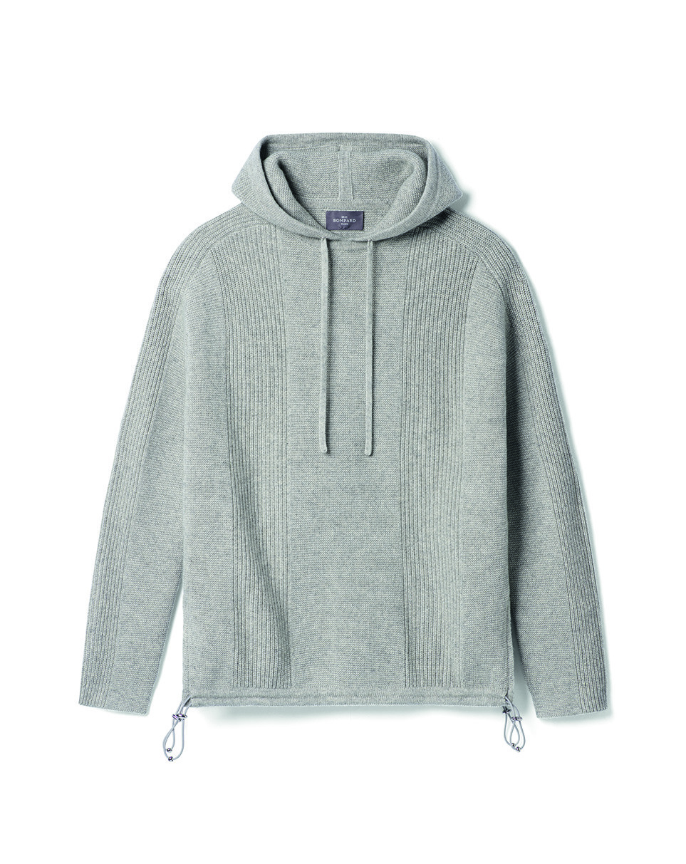 Hoodie à côtes - Homme - GRIS ARGENTE