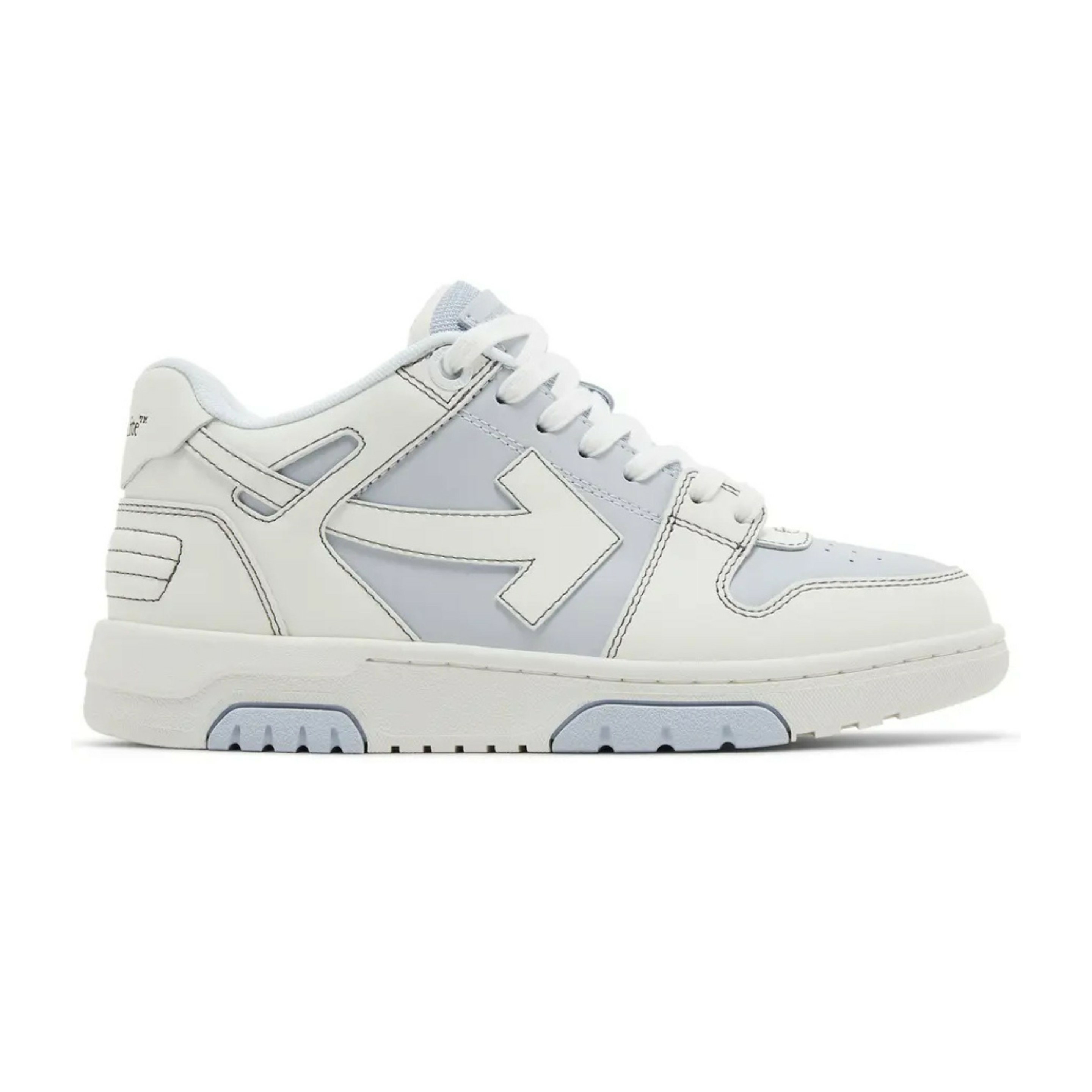 Off-White Out Of Office OOO Low Tops Leather Light Blue White