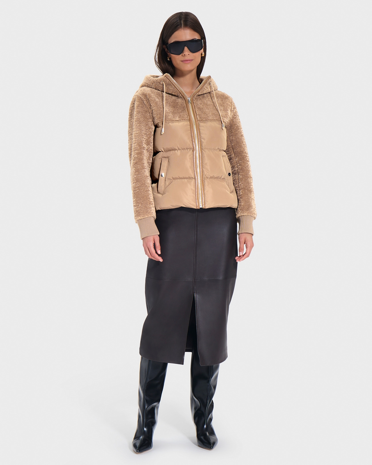 Manteau Mey Camel en Polyester