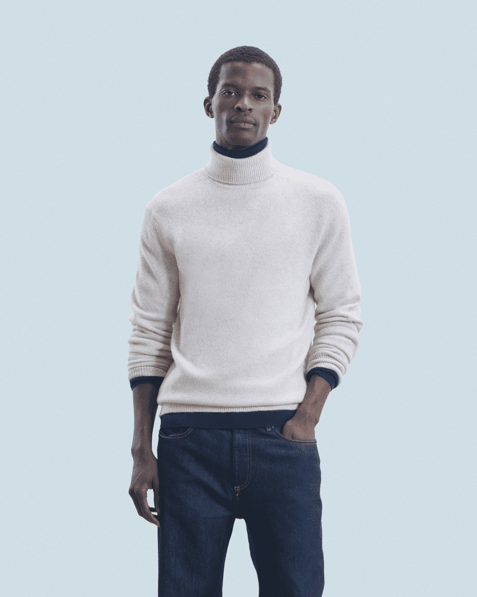 Pull Col Roulé Basique Epais