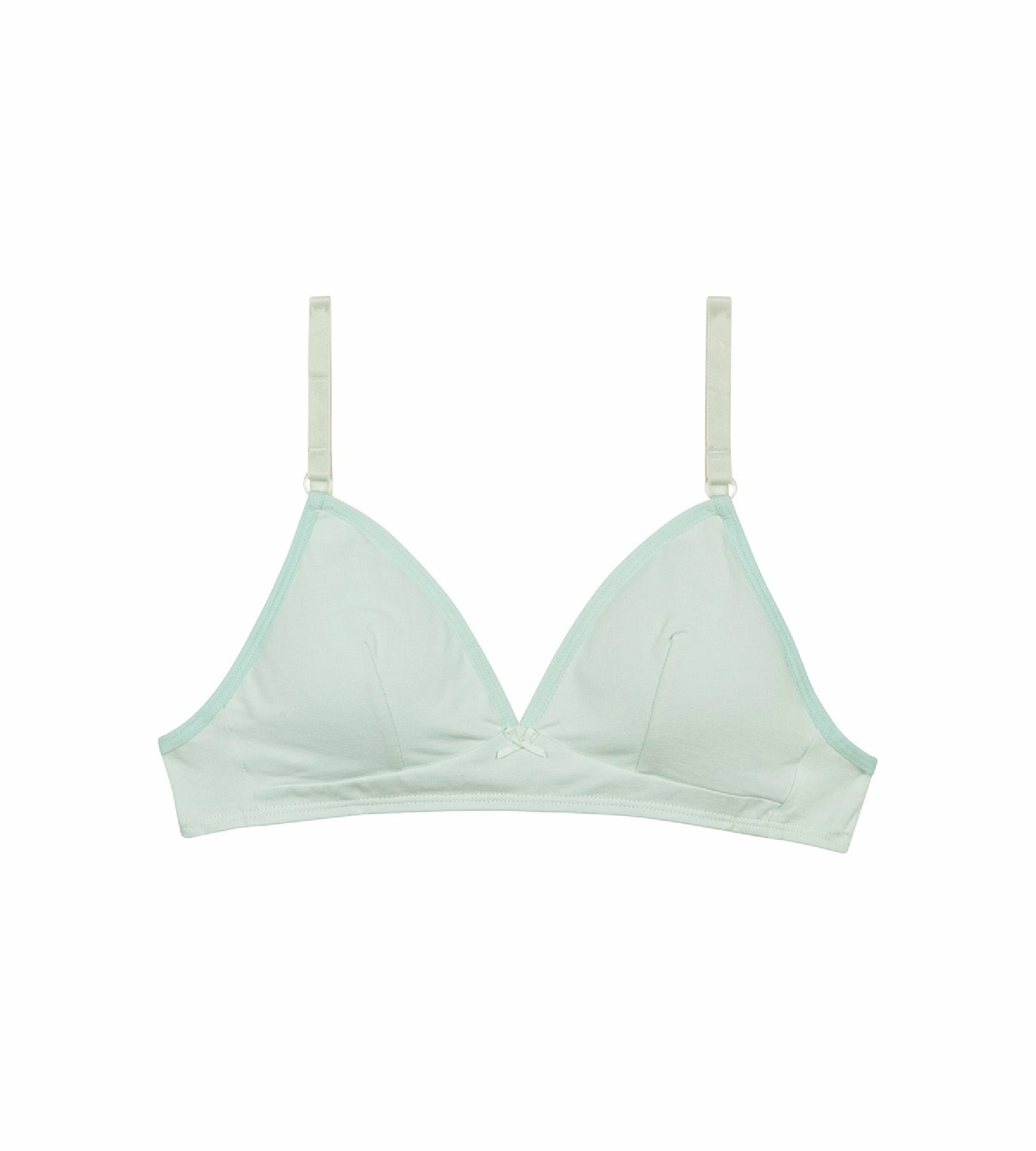 Soutien-gorge triangle sans armature en coton bio Bleu Pastel Skin Care