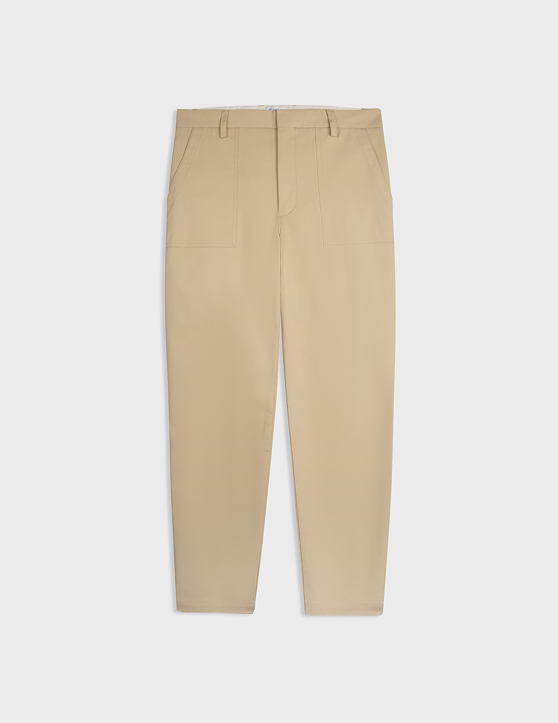 Pantalon Ignacio en canvas de coton beige