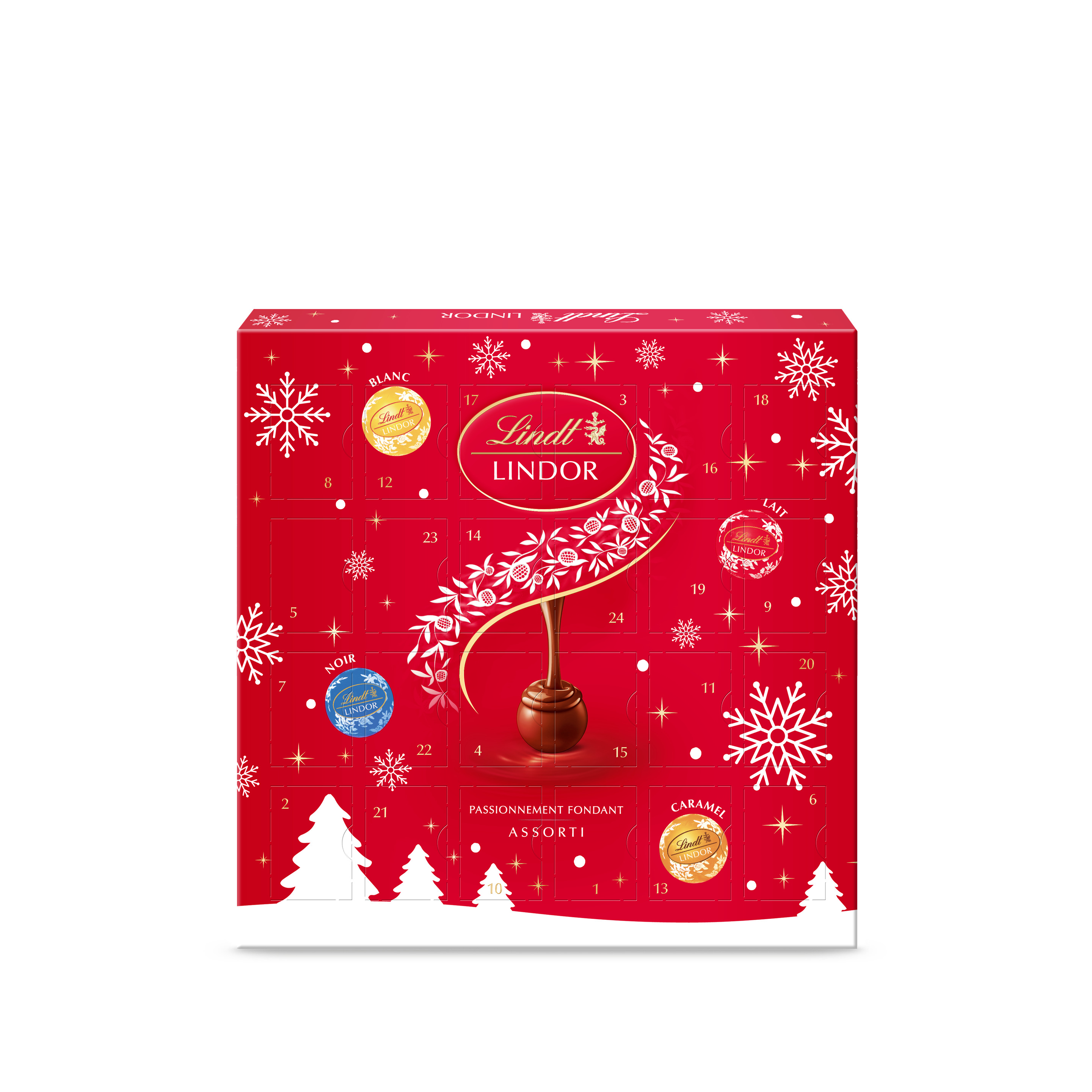 CALENDRIER DE L'AVENT LINDOR ASSORTI 109G