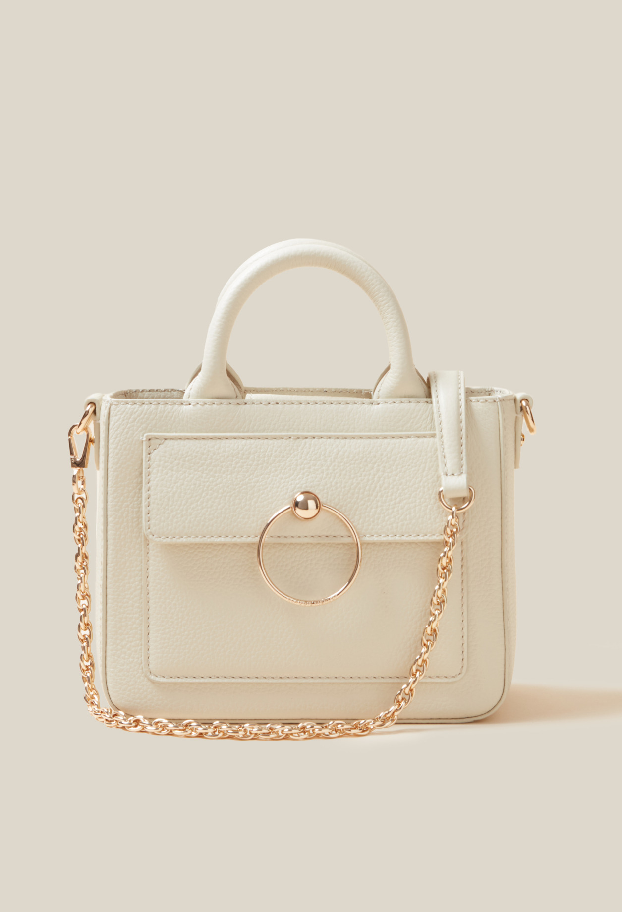 Sac Anouck cuir grainé chaîne