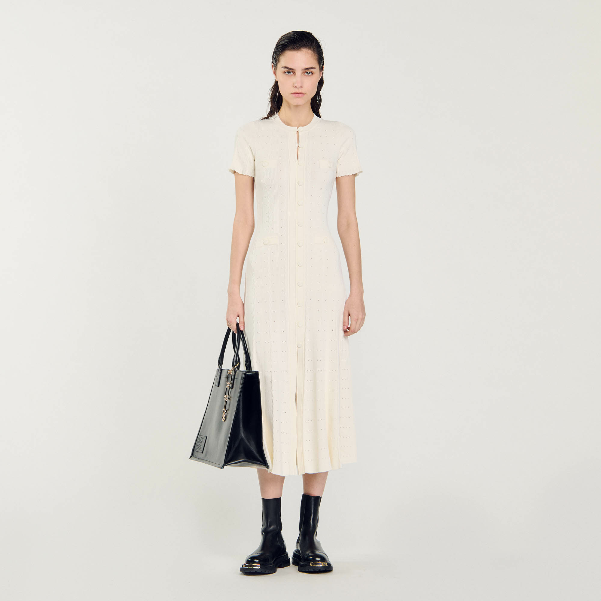 Robe longue en maille