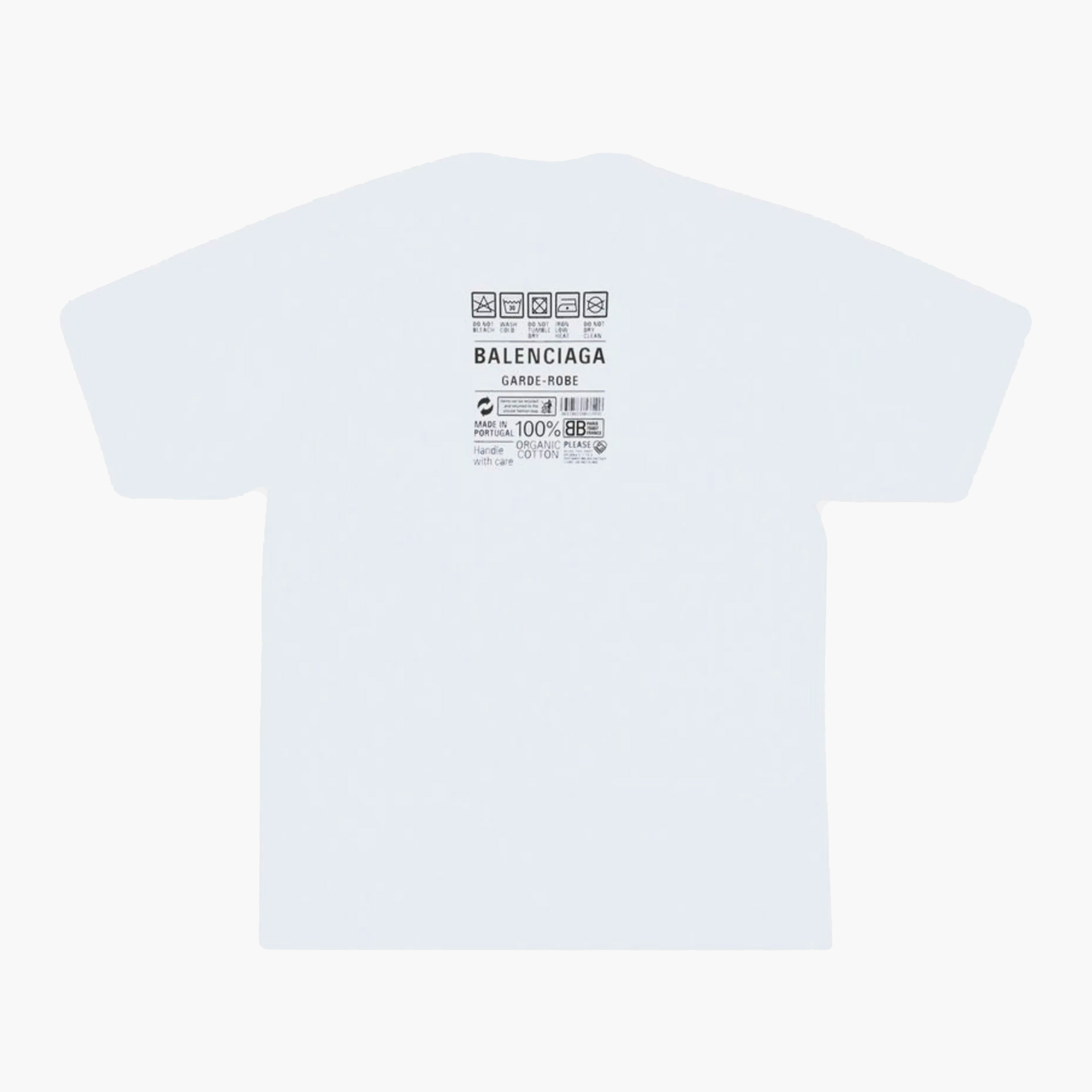 Balenciaga T-Shirt Care Label Blanc