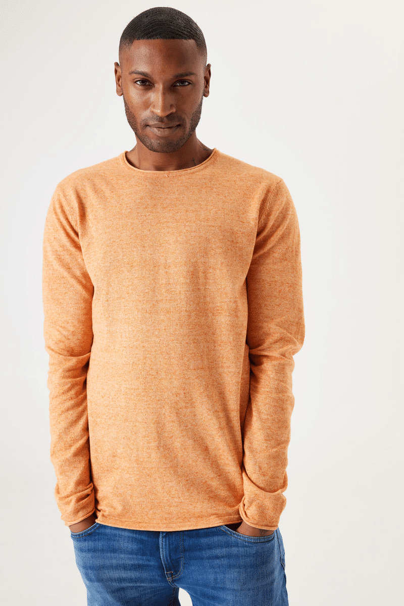 Men Sweater Orange