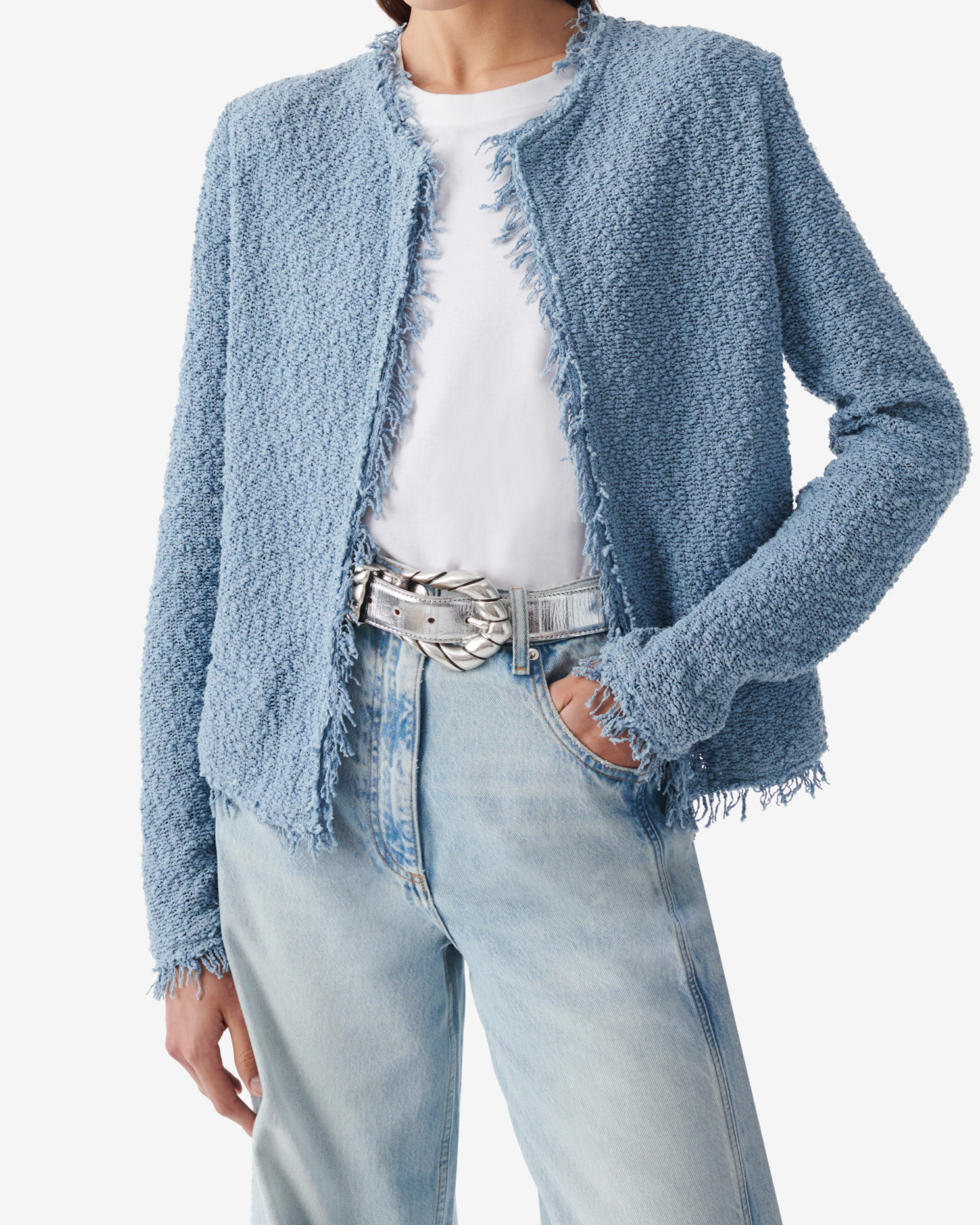 Veste Classique À Franges