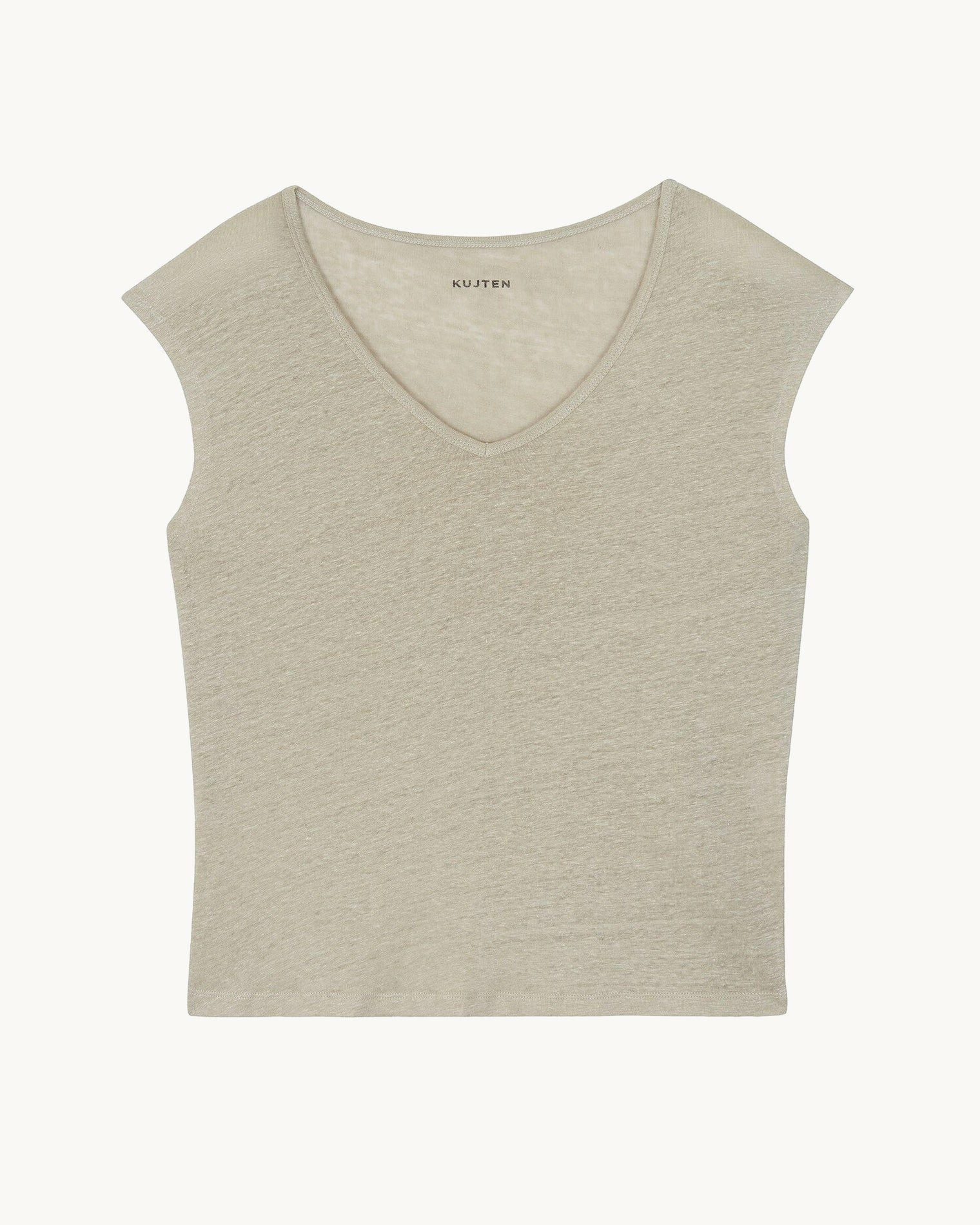 T-Shirt Karol T-shirt col v sans manches lin