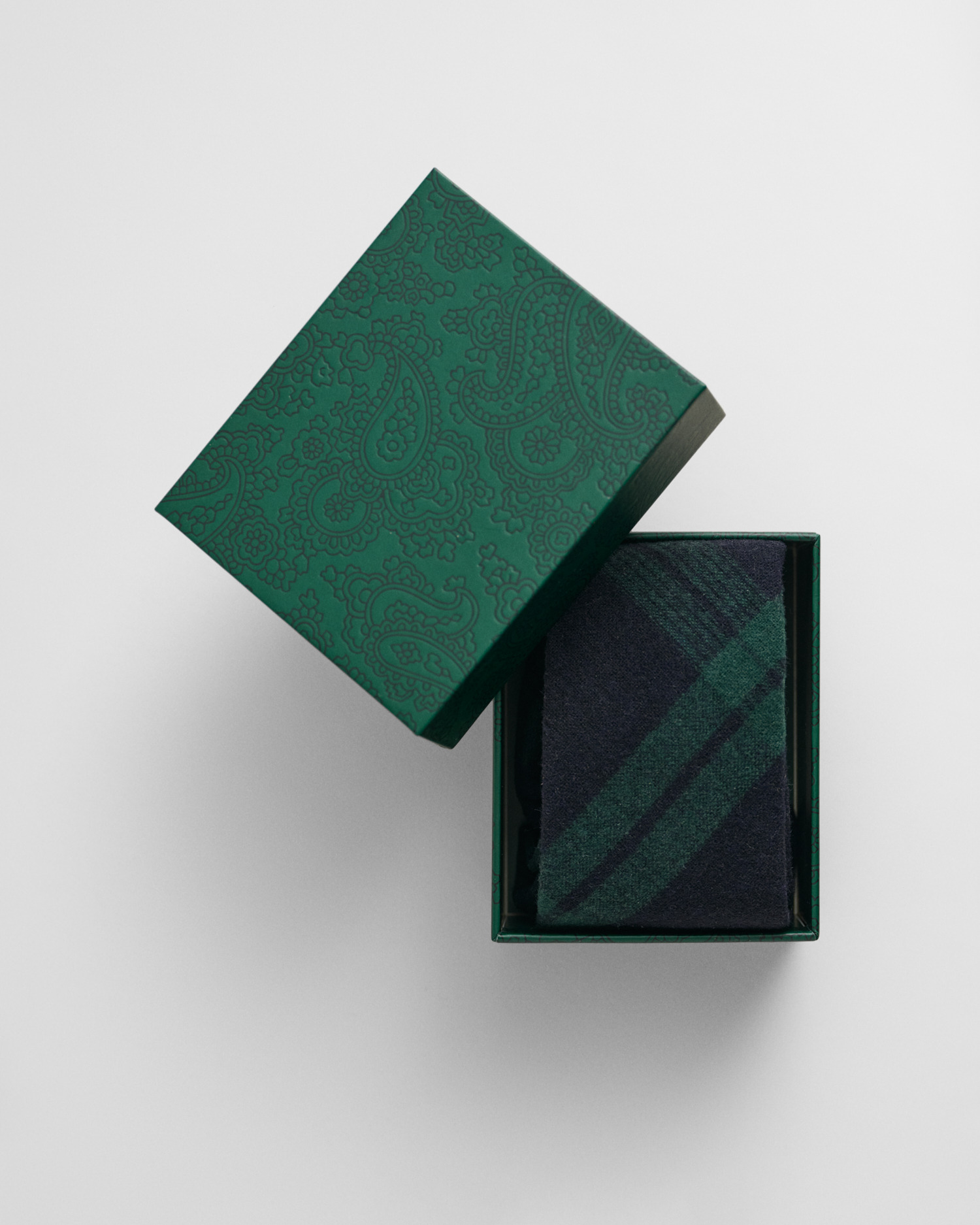 Checked Wool Flannel Tie Gift Box