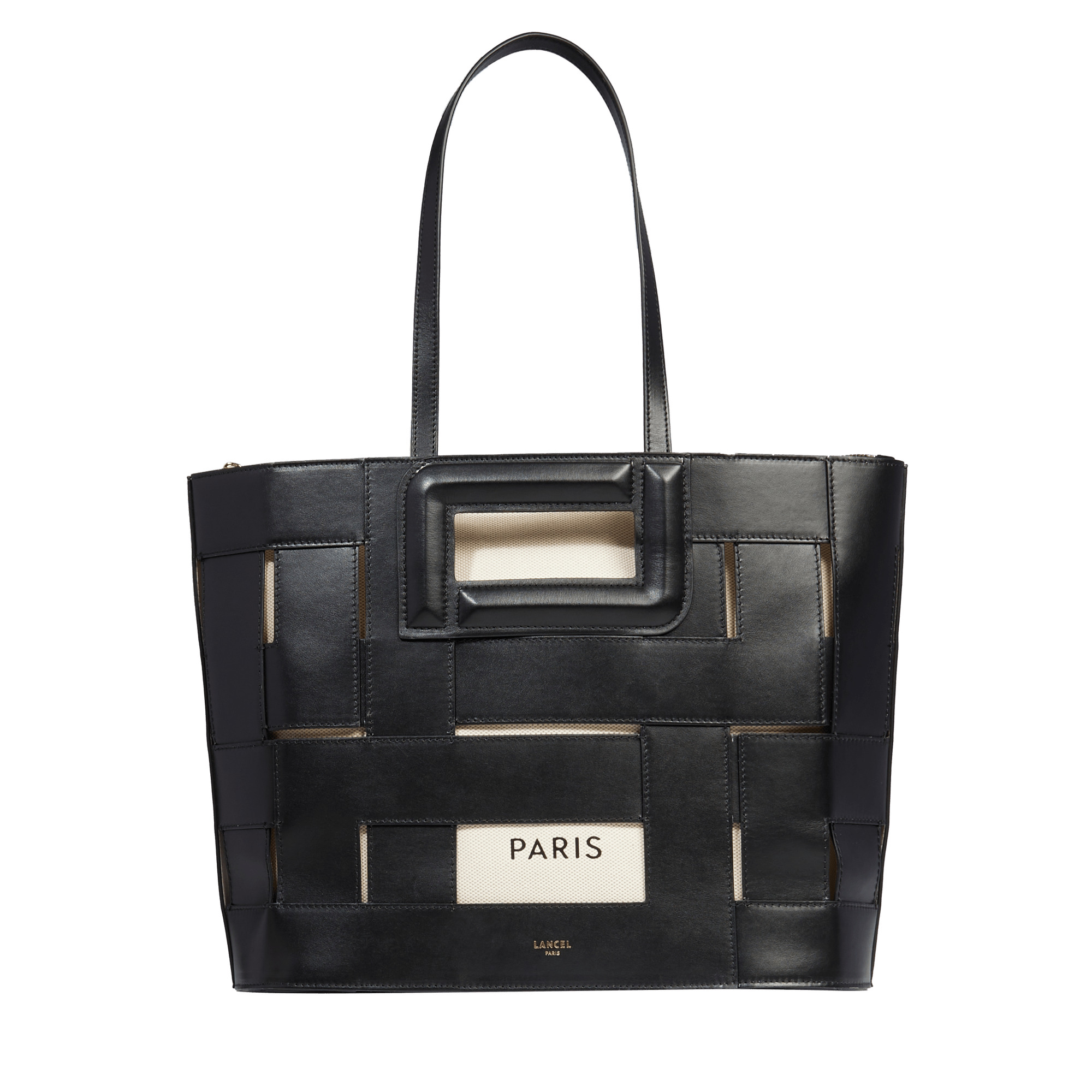 ANGELE CUIR DE LANCEL - SAC CABAS M - Noir