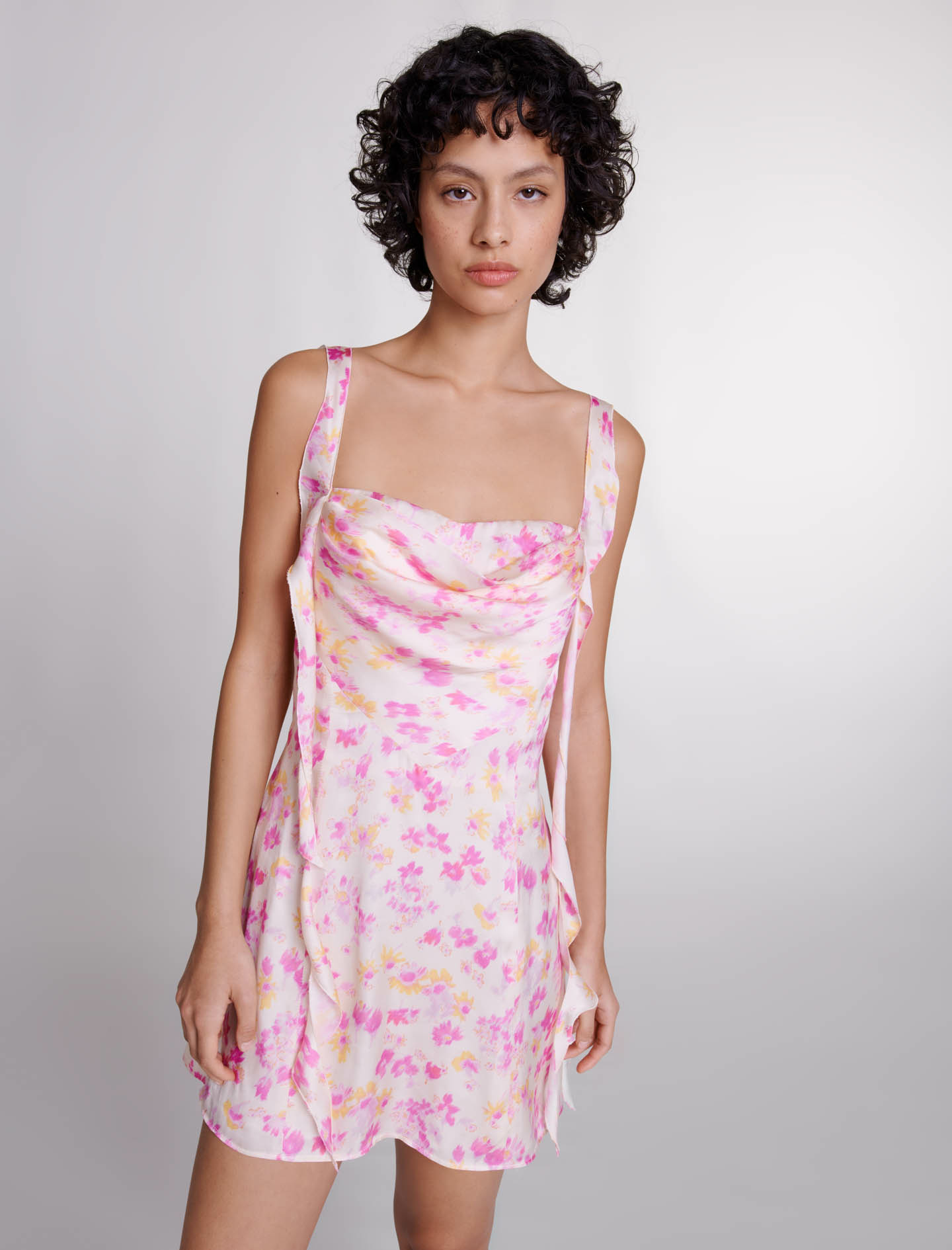 Robe courte à imprimé fleuri