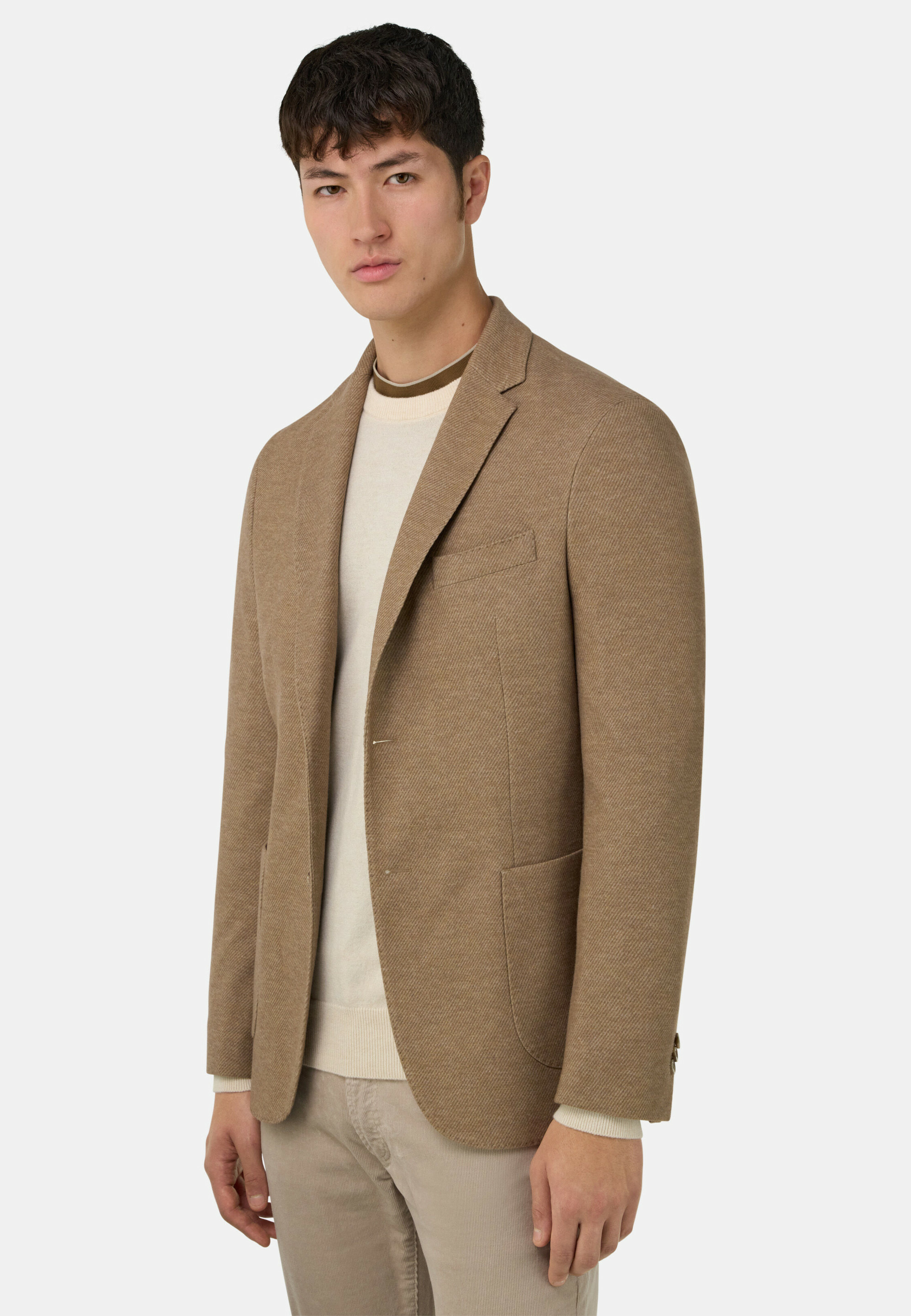 Veste Motif En Diagonale Effet Laine