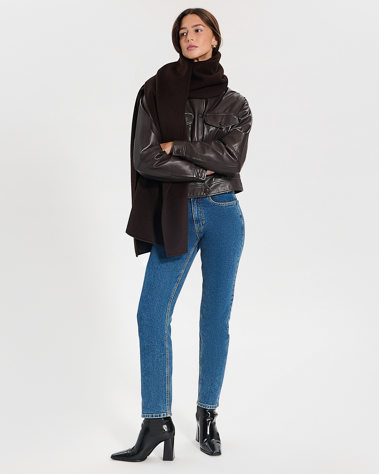 Echarpe Evy Chocolat en Laine