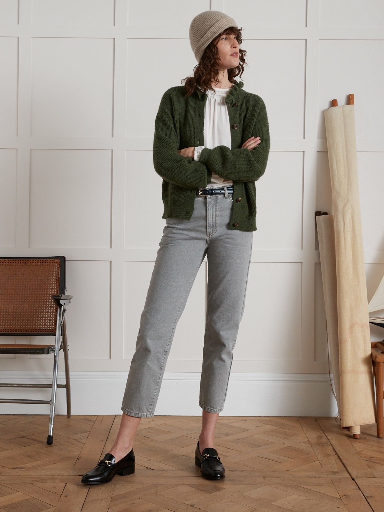 CARDIGAN MOHAIR VOLANT