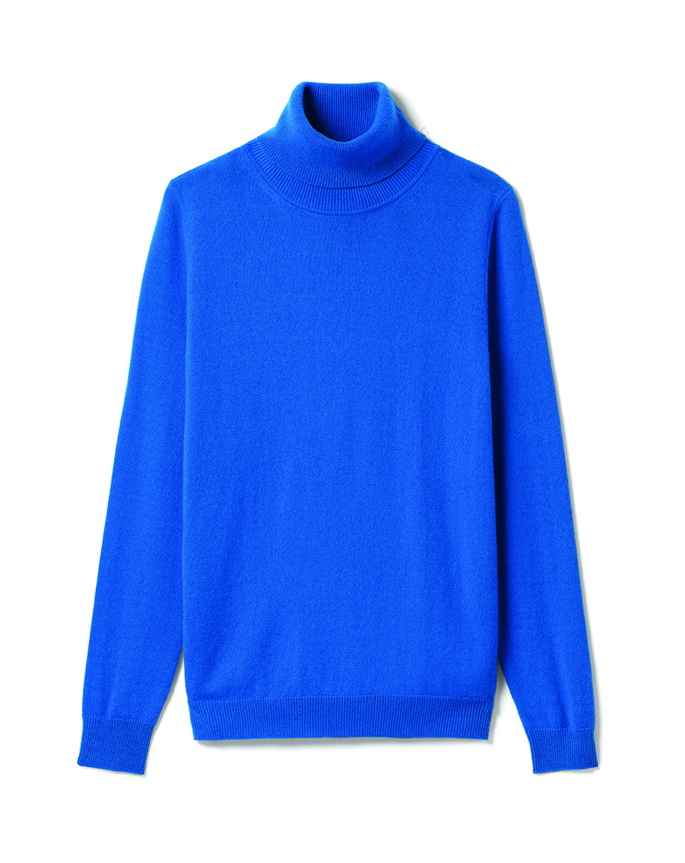 Pull col roulé classique - Femme - BLEU PIGMENT