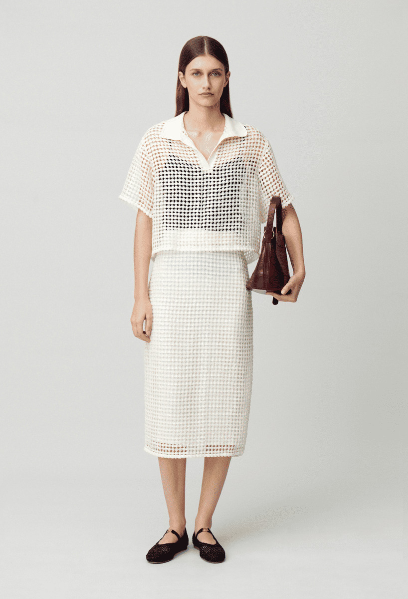 Top manches courtes crochet