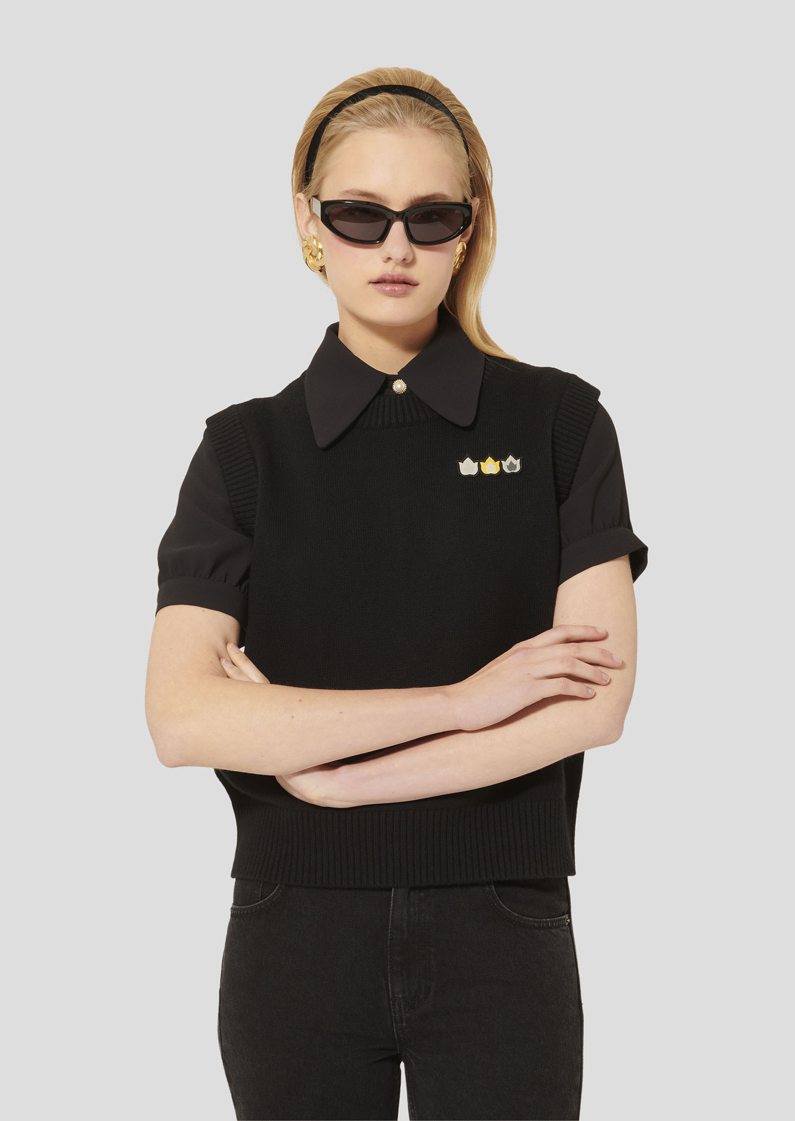 Pull Pimprenelle-Charcoal en Laine