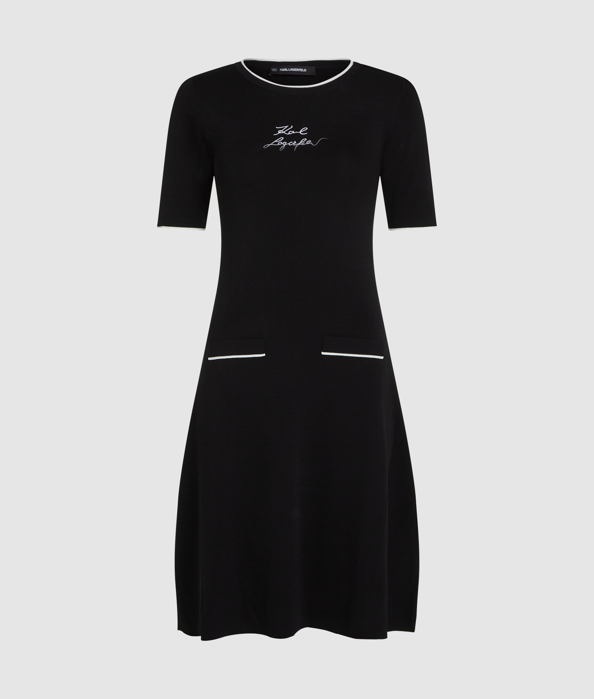 SHORT SLEEVE KNIT DRESS
