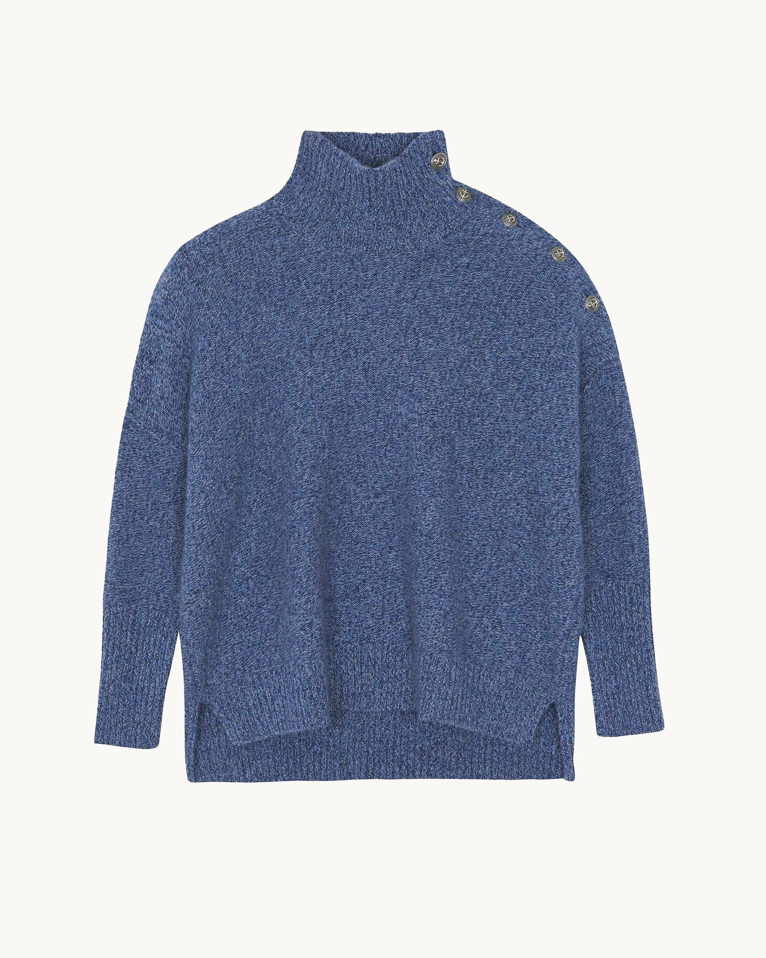 Pull Pinko Mouline bleu jeans mouliné