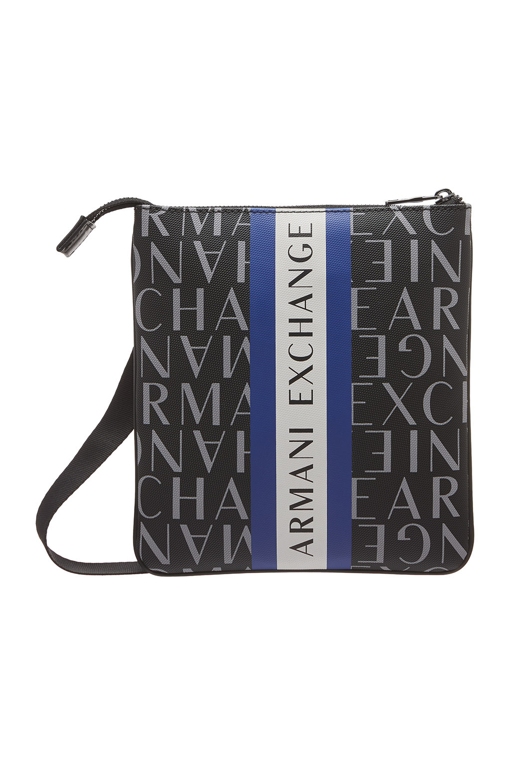 Sac bandoulière plat pour homme - nero