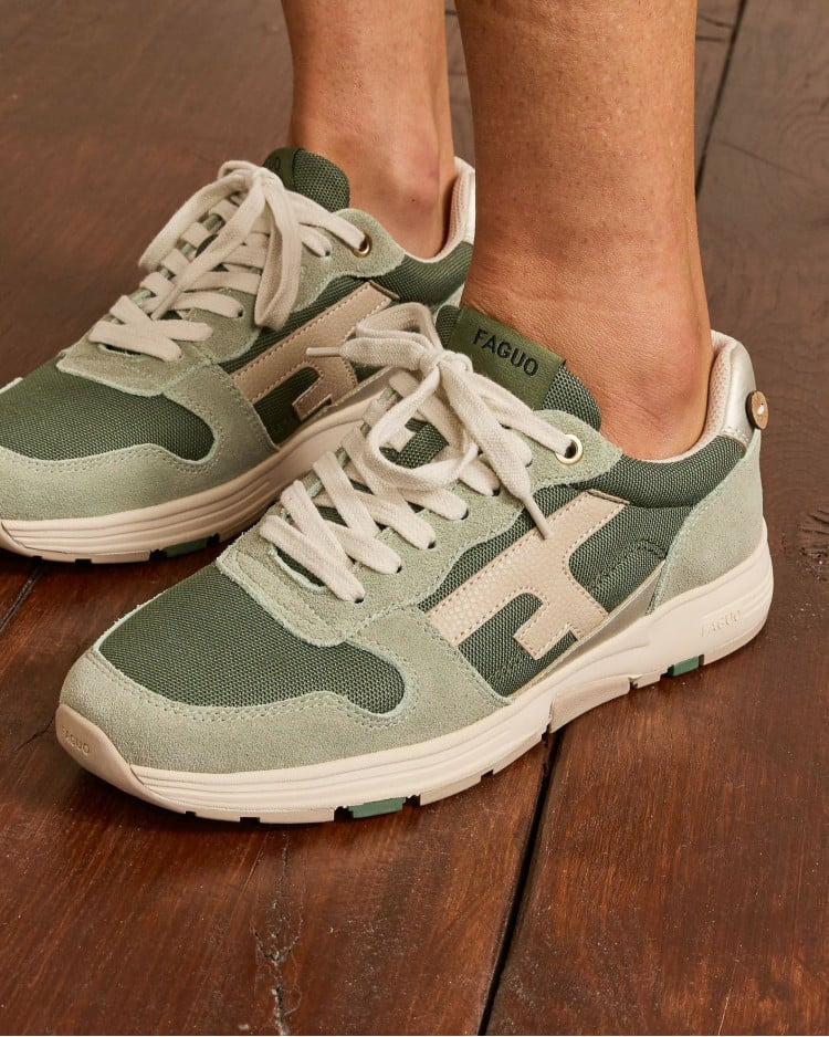 Running kaki clair & dorées