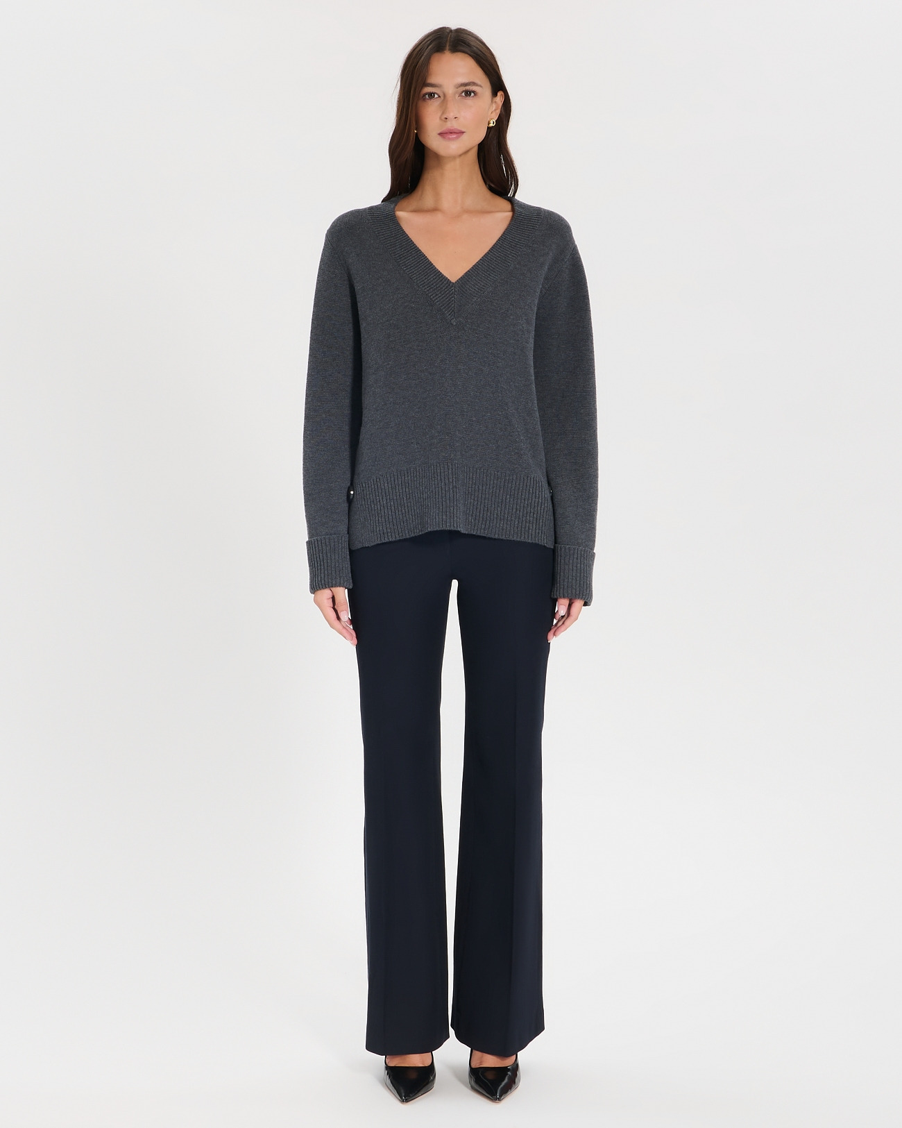 Pull Nin GRIS CHINE en Laine