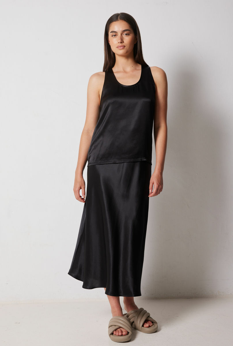 Jupe Soie Chantal NOIR