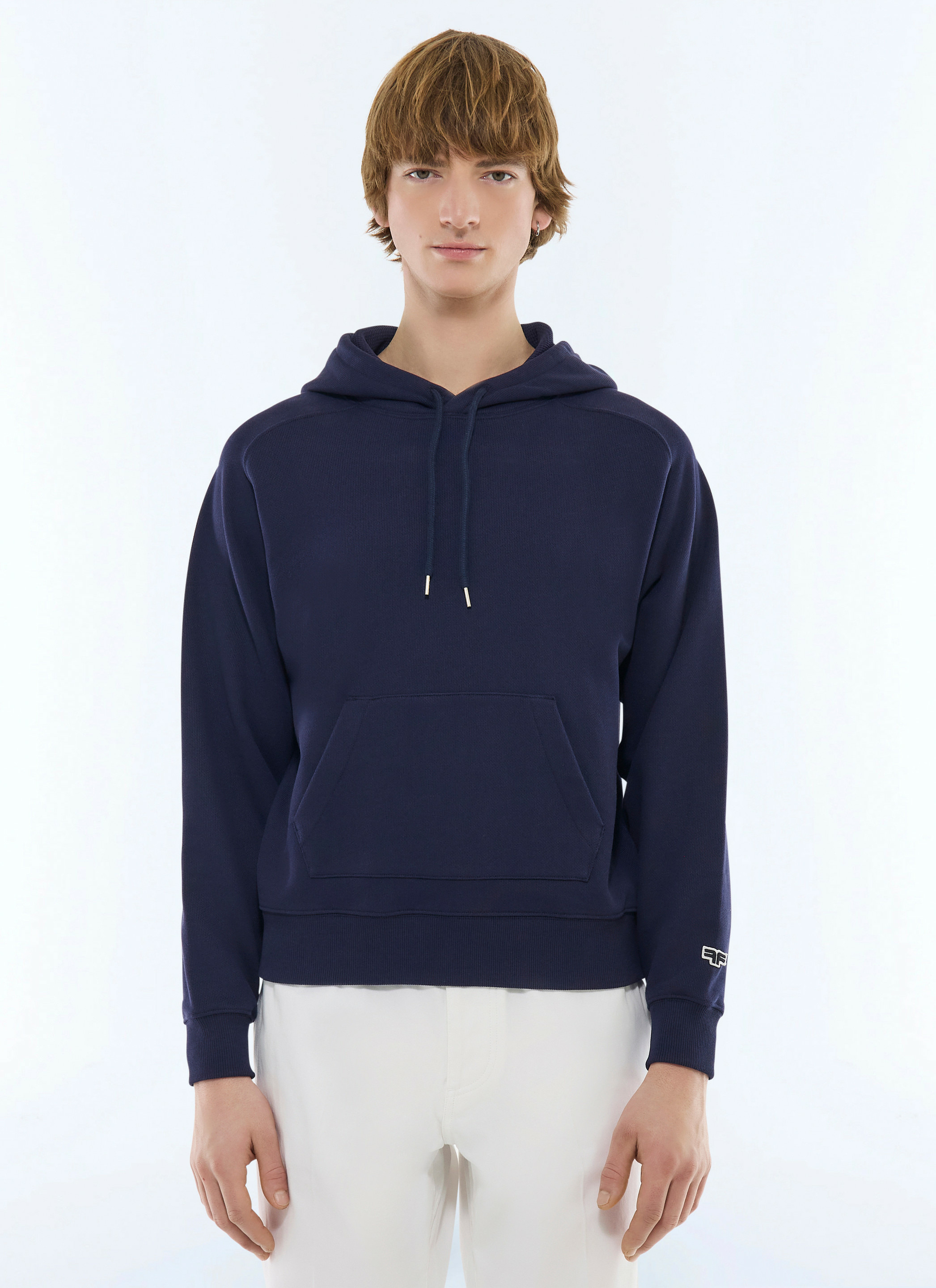 Sweatshirt à capuche en jersey de coton