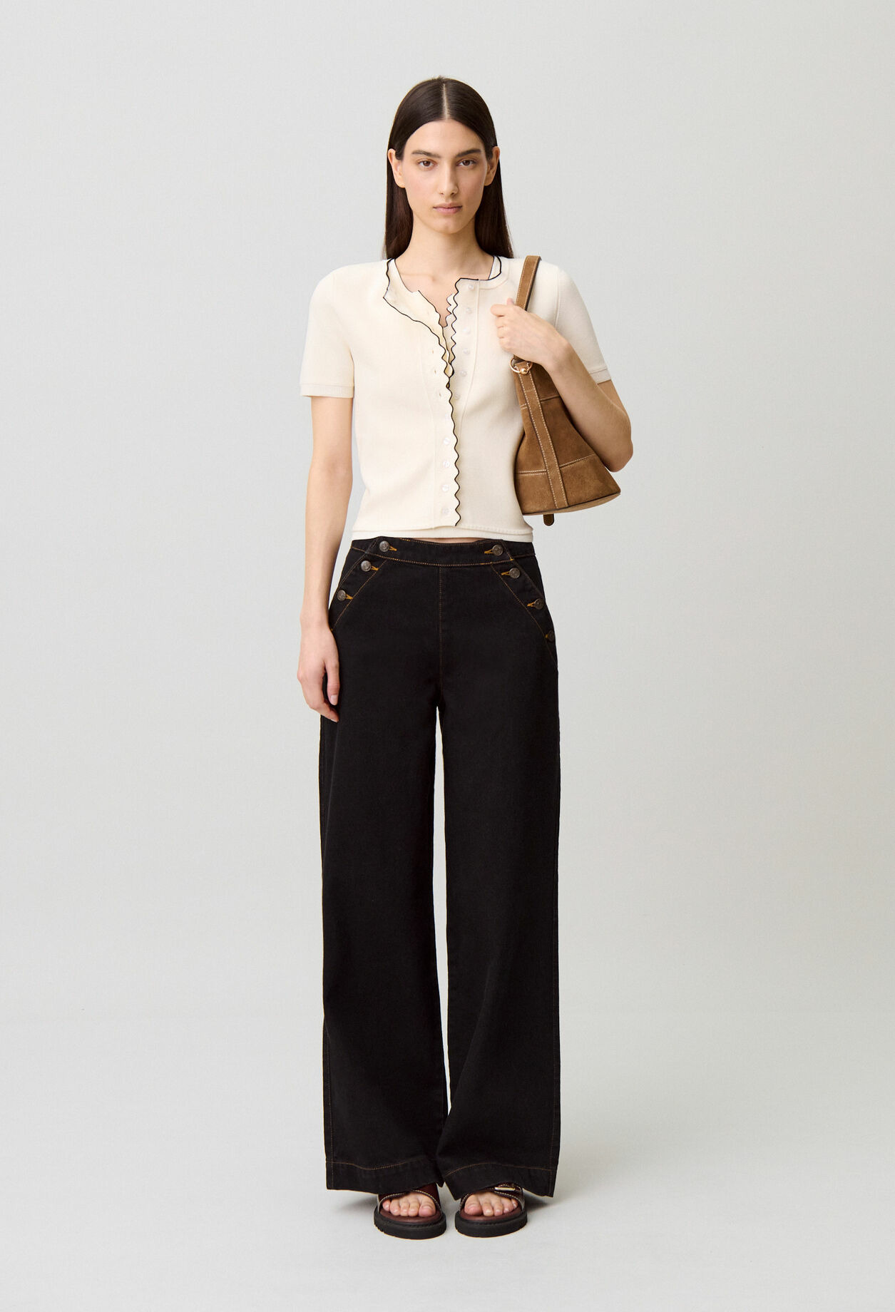 Cardigan maille contrasté