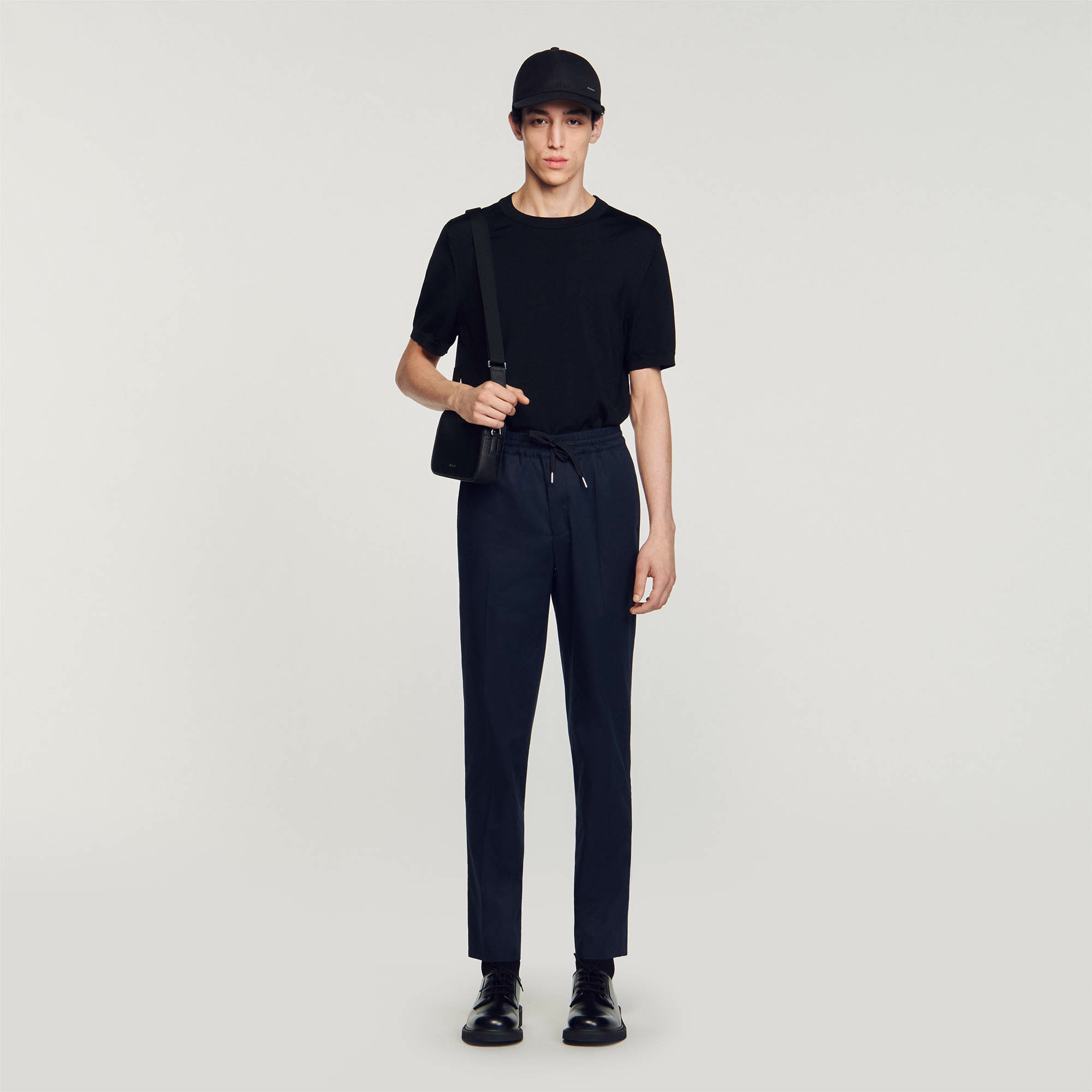 Pantalon droit élastiqué