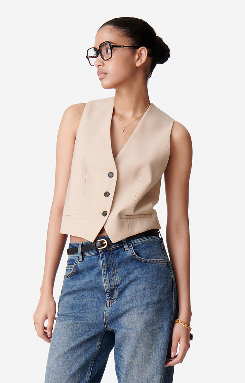 Gilet De Costume Benson En Viscose Mélangée