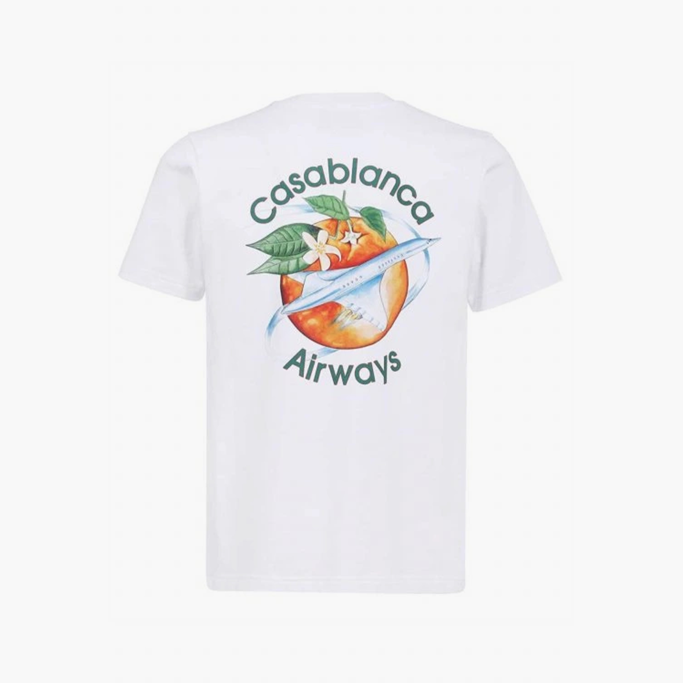 Casablanca T-Shirt Orbite Autour De L'Orange Blanc