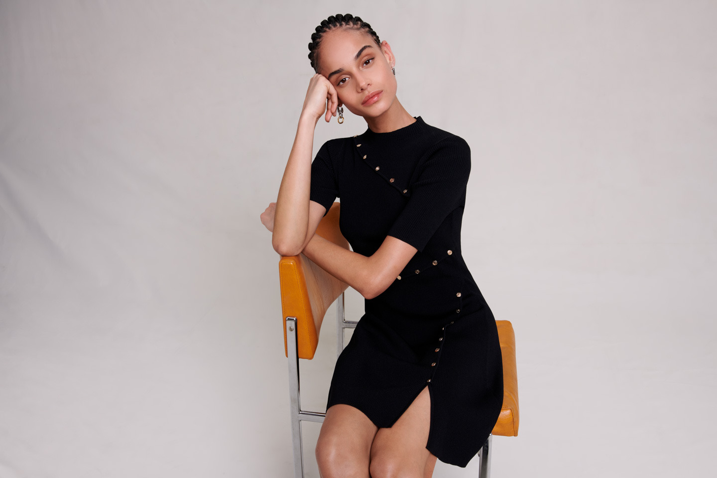 Robe en maille côtelée