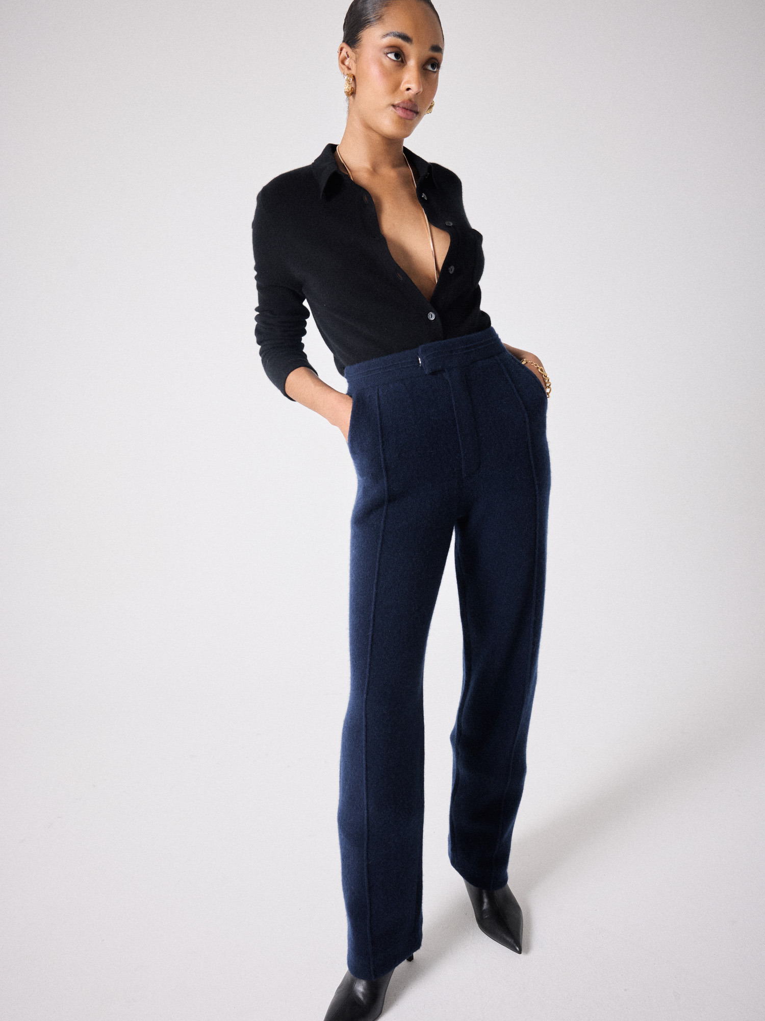 Pantalon en cachemire Topaz MARINE