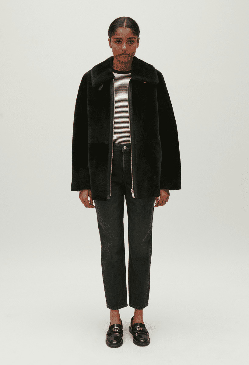 Manteau zippé réversible