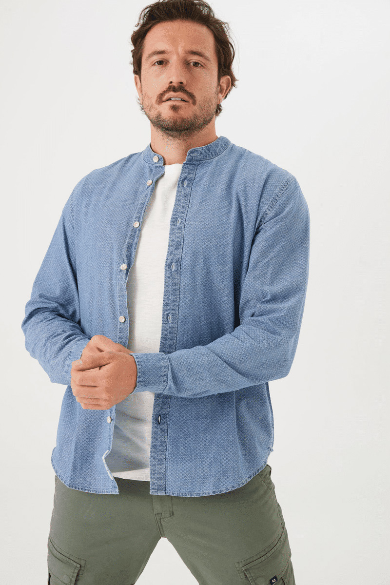 Men Shirt Blue