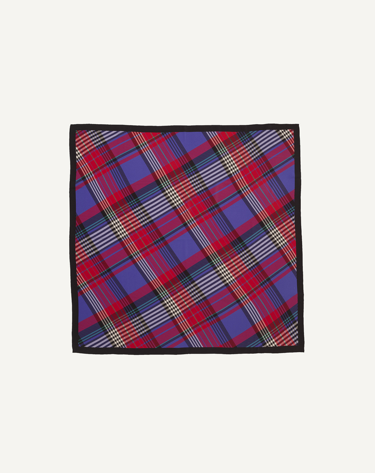 Carré soie tartan - Accessoire - RUBIS/CROCUS