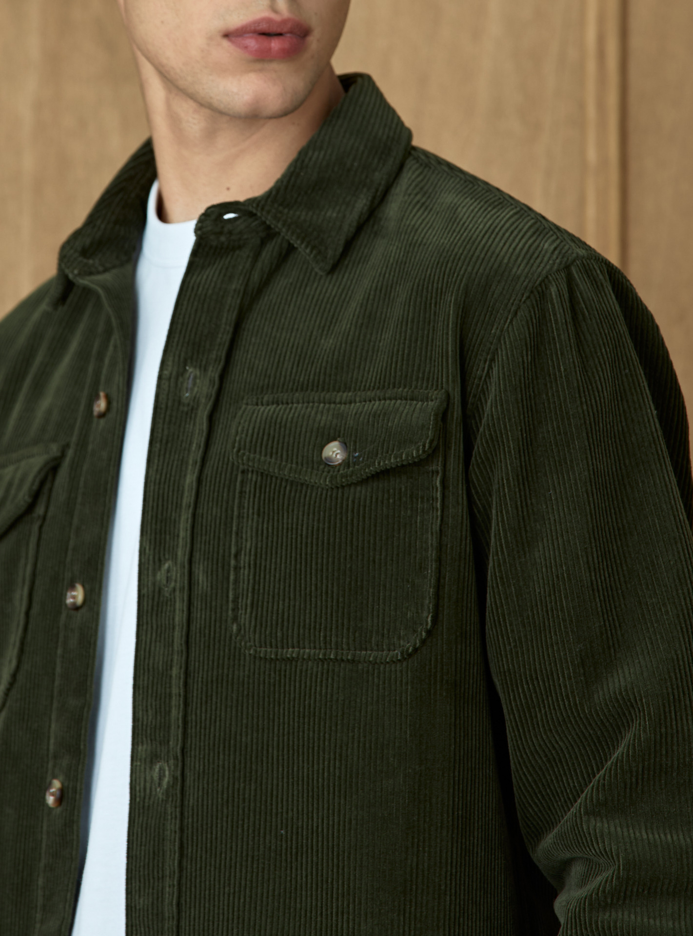 Surchemise en velours Parker Ever Green