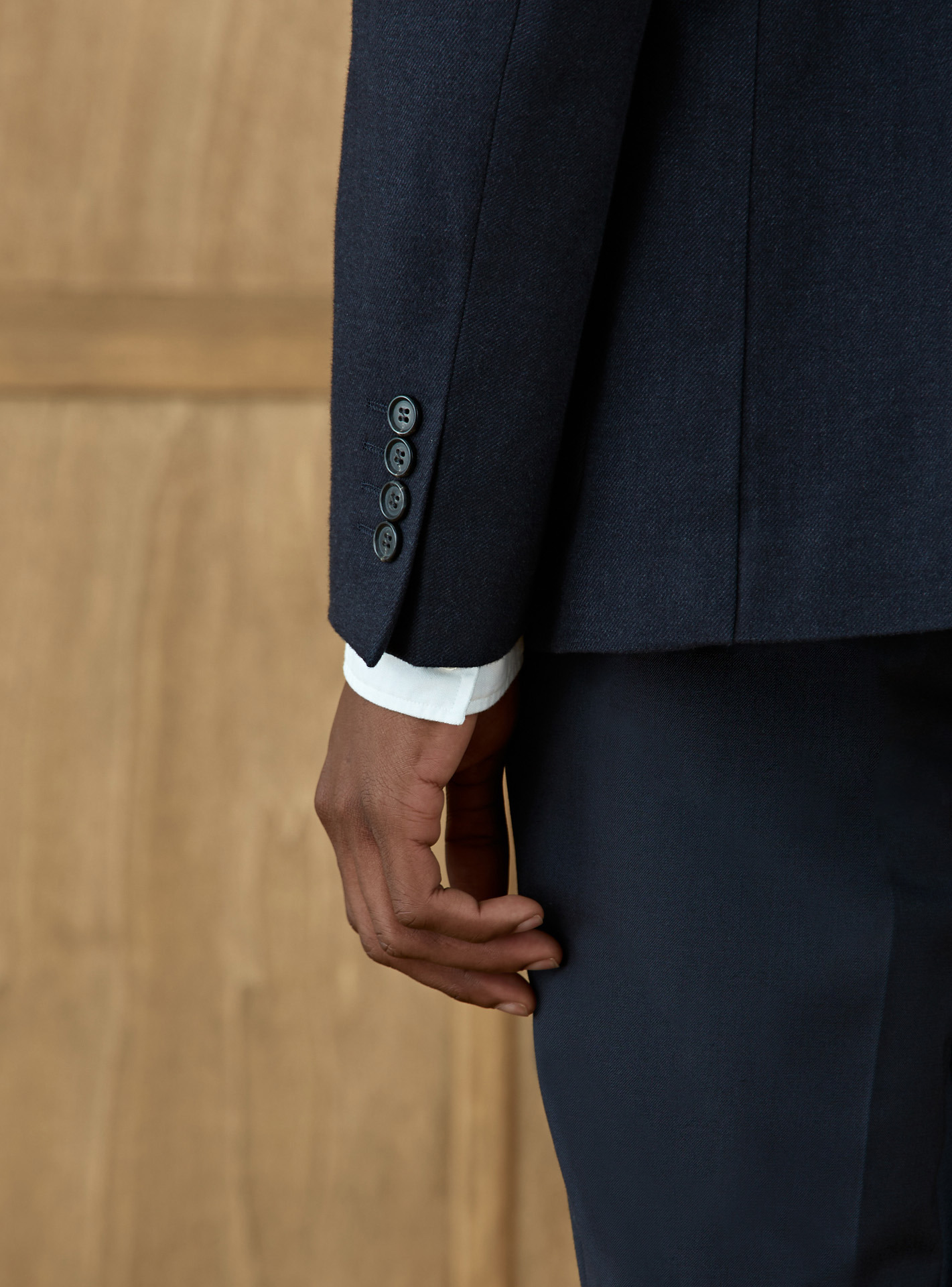 Veste seule Heaton en flanelle Navy