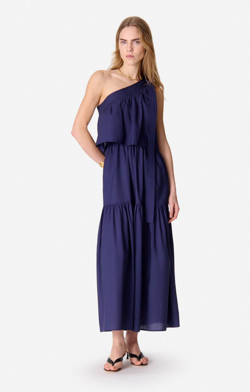 Robe Longue Asymétrique Cora En Polyester