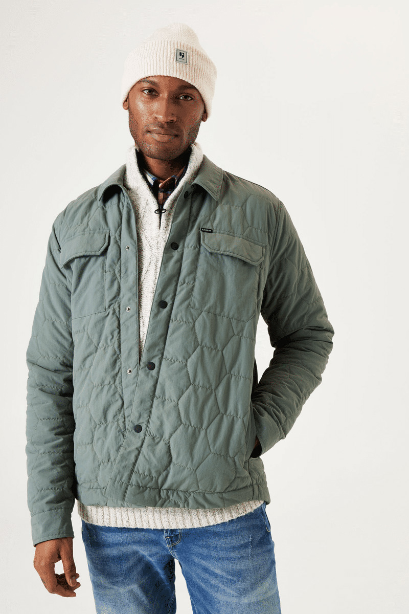 Men Overshirts Green