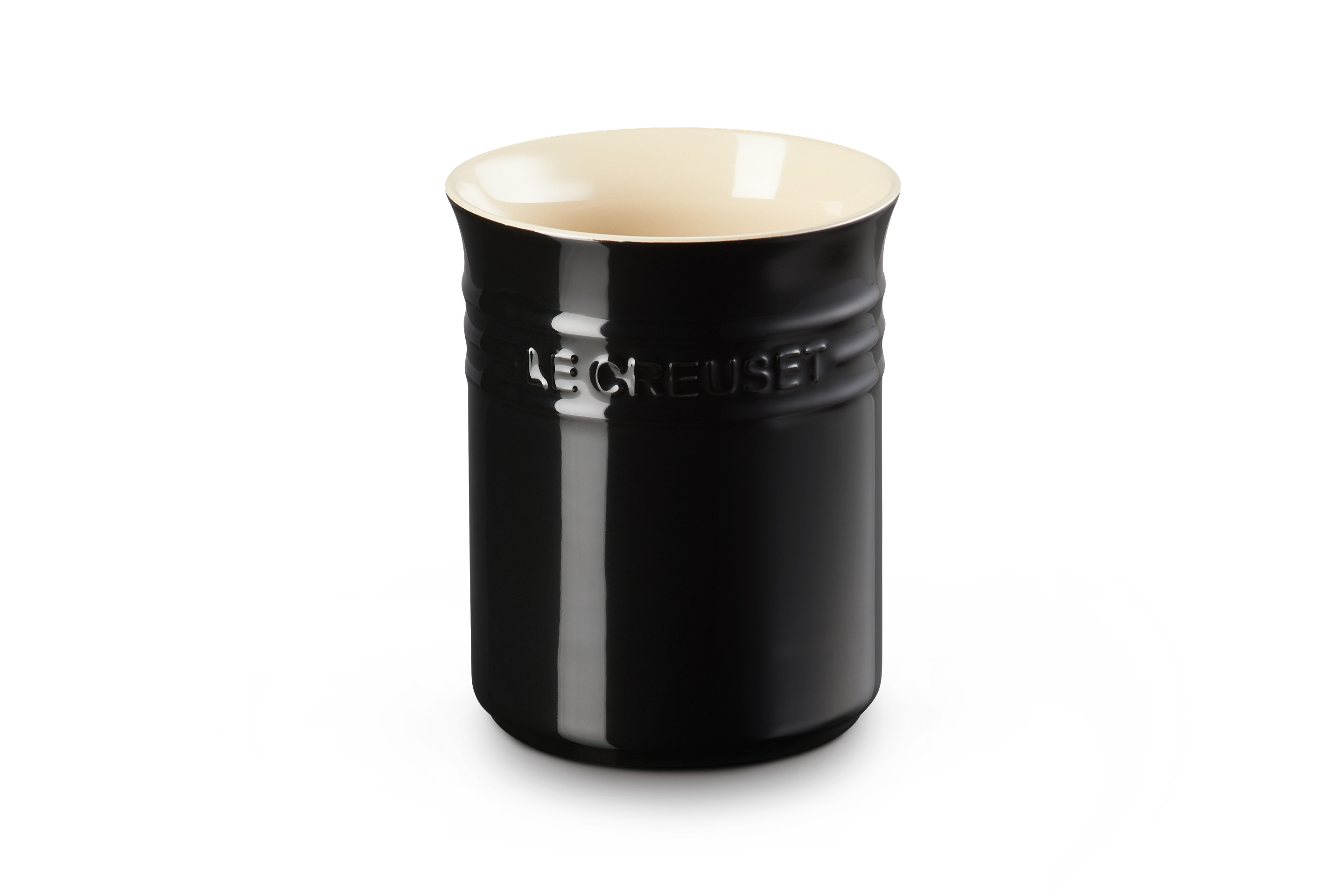 Pot à Ustensiles en céramique noir brillant