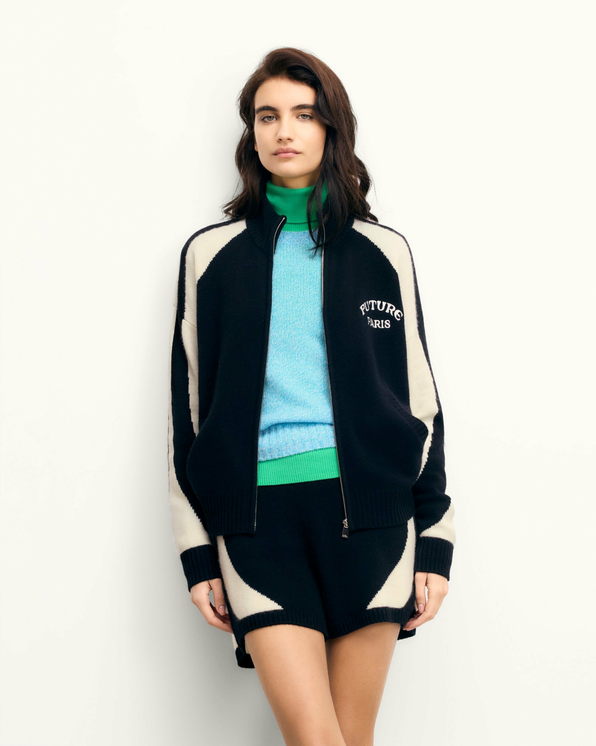 Pull Gilet Bicolore Future Paris