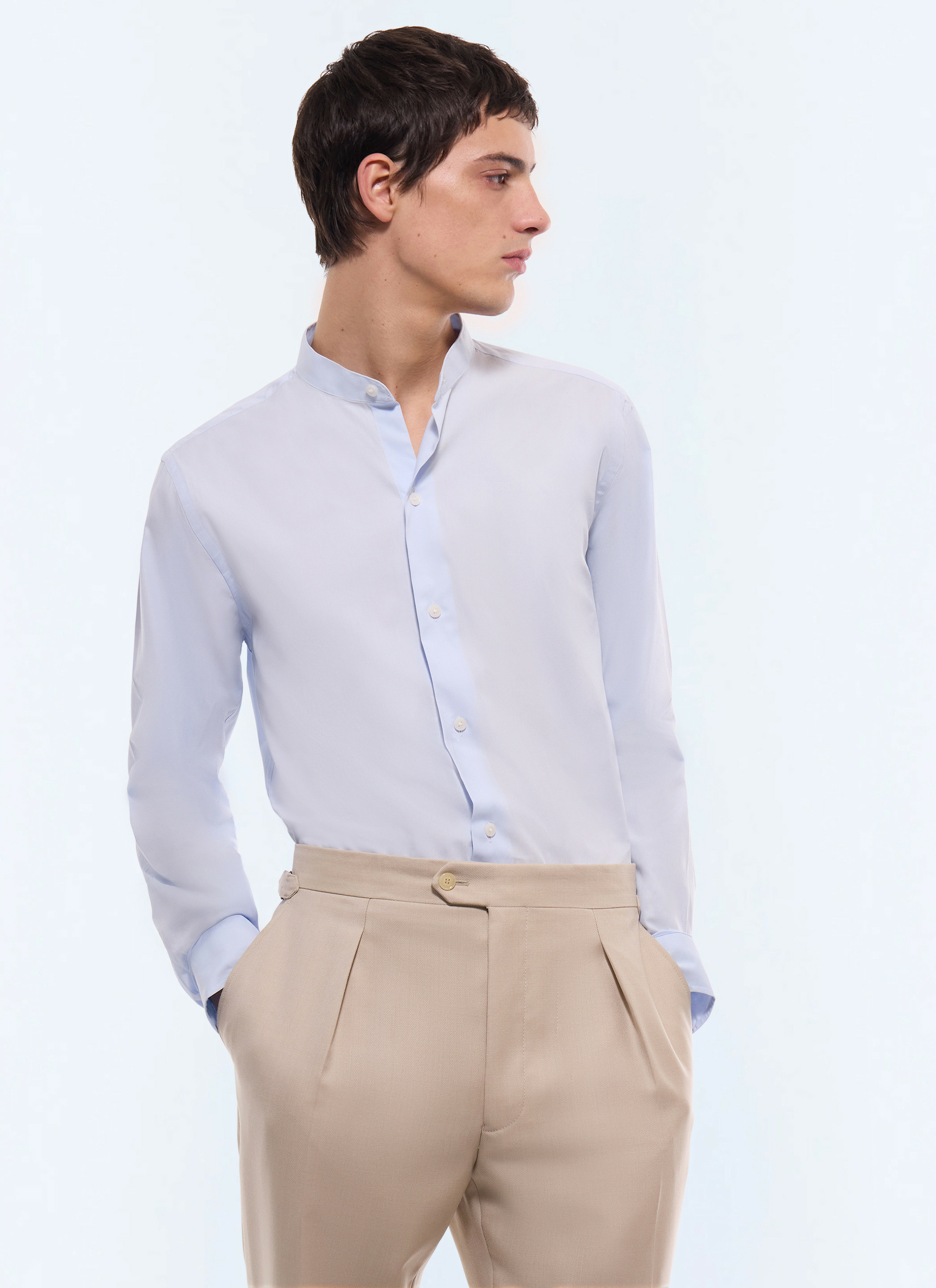 Chemise en popeline de coton biologique