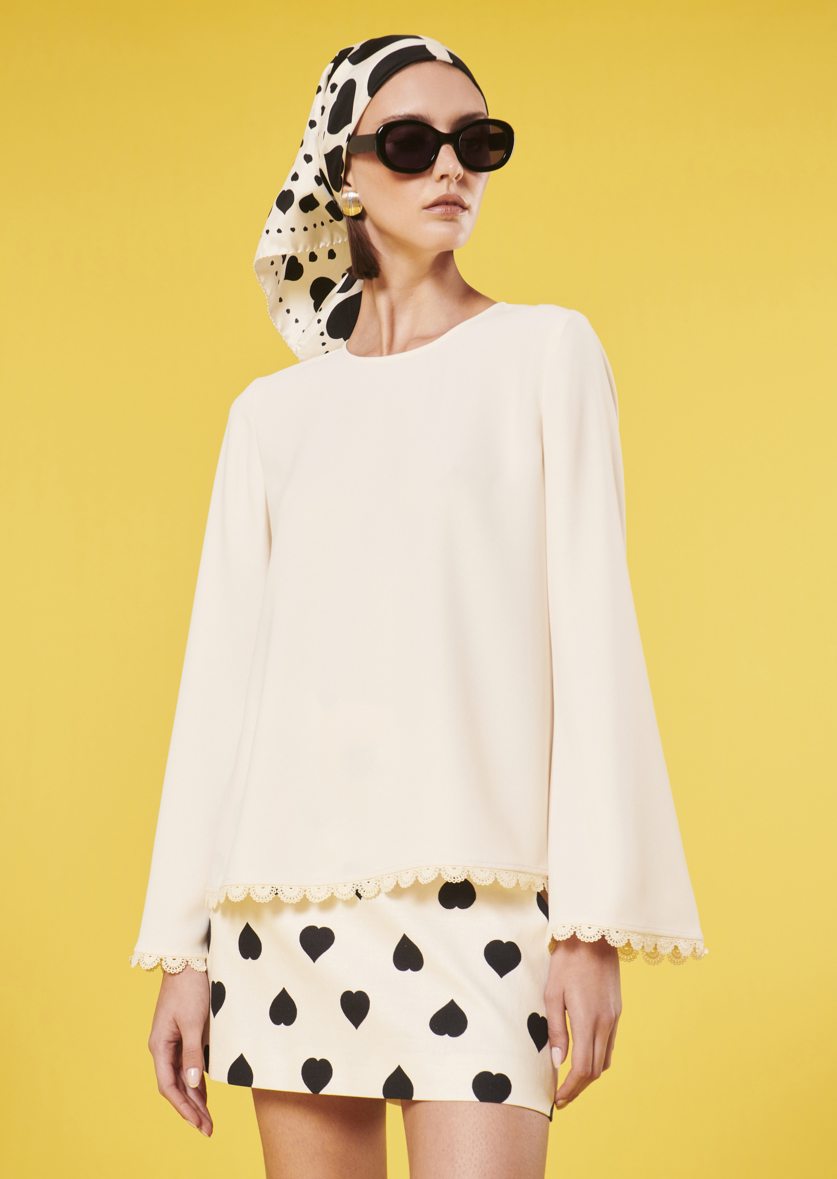 Top Tazzio-Ecru en Polyester
